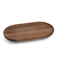 Holzuntersetzer oval für Tassen / 19,5 X 10 cm