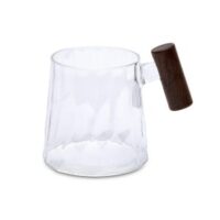 Becher Knut mit Holzgriff, 0,35 l, Glas